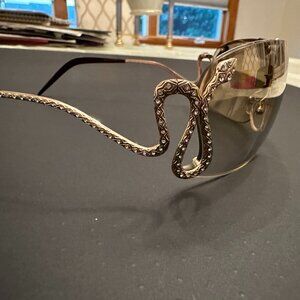 Roberto Cavalli Snake-Embellished Sunglasses – Crystal Serpent Design